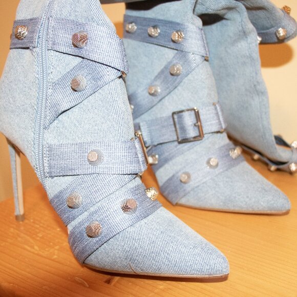 Steve Madden Denim Heels - Picture 4 of 12